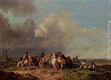 Heinrich Burkel The Horse Round-Up painting